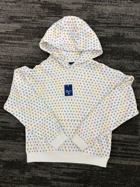 Roller Rabbit X Target White Hoodie with Multicolor Heart Print Size Small NWT